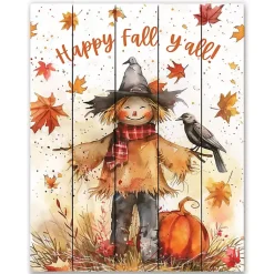 Fall>Kirklands Home Happy Fall Y'all Scarecrow Wall Plaque