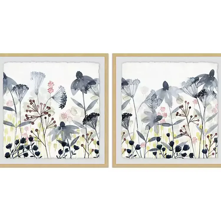 Kirklands Home Happy Garden Diptych Framed Art Prints, Set of 2