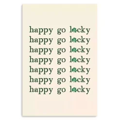 St Patricks Day Decorations>Kirklands Home Happy Go Lucky Canvas Art Print