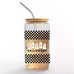 Kirklands Home Happy Halloween Ghosts Checkered Halloween Tumbler Hot