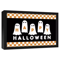 Halloween>Kirklands Home Happy Halloween Ghosts Framed Canvas Print