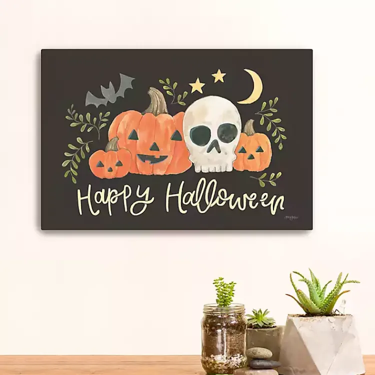 Halloween>Kirklands Home Happy Halloween Jack-O-Lantern Canvas Art Print