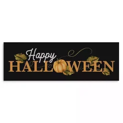 Halloween>Kirklands Home Happy Halloween Pumpkin Canvas Wall Plaque