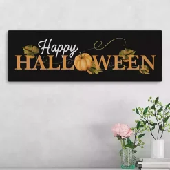Halloween>Kirklands Home Happy Halloween Pumpkin Canvas Wall Plaque