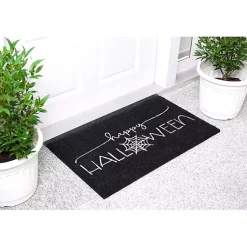 Halloween>Kirklands Home Happy Halloween Spider Web Doormat