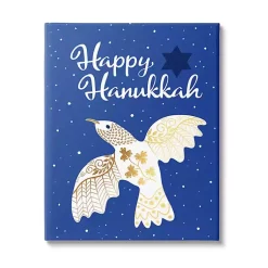 Hanukkah Decorations>Kirklands Home Happy Hanukkah Dove Canvas Art Print