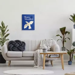 Hanukkah Decorations>Kirklands Home Happy Hanukkah Dove Canvas Art Print