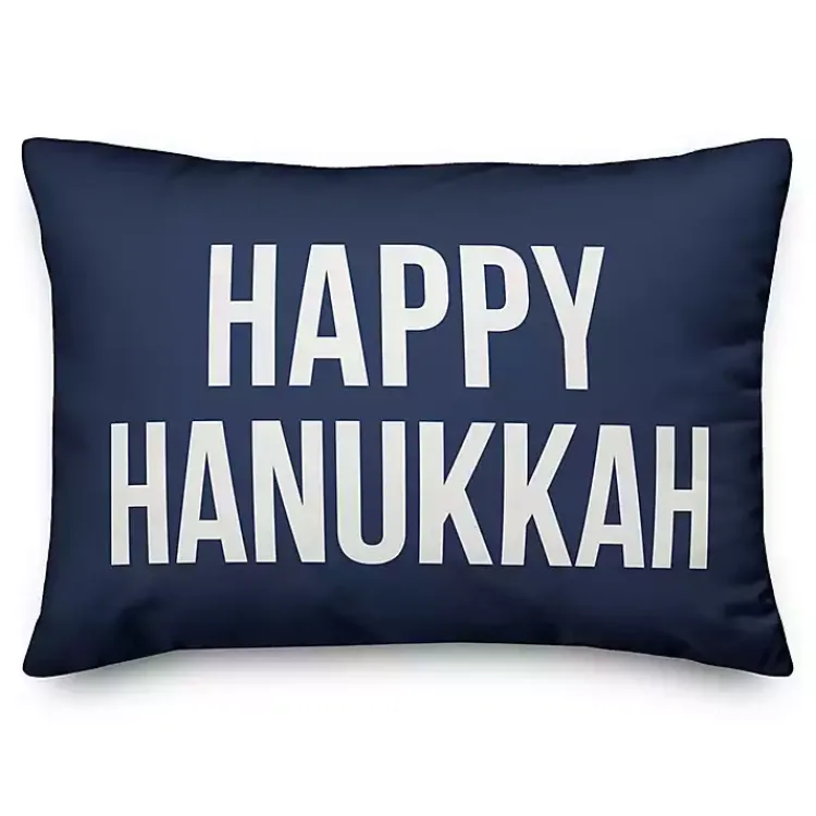 Hanukkah Decorations>Kirklands Home Happy Hanukkah Lumbar Pillow