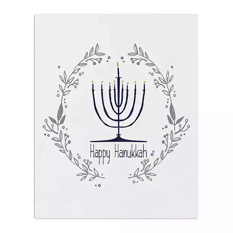Hanukkah Decorations>Kirklands Home Happy Hanukkah Menorah Canvas Art Print