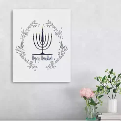 Hanukkah Decorations>Kirklands Home Happy Hanukkah Menorah Canvas Art Print