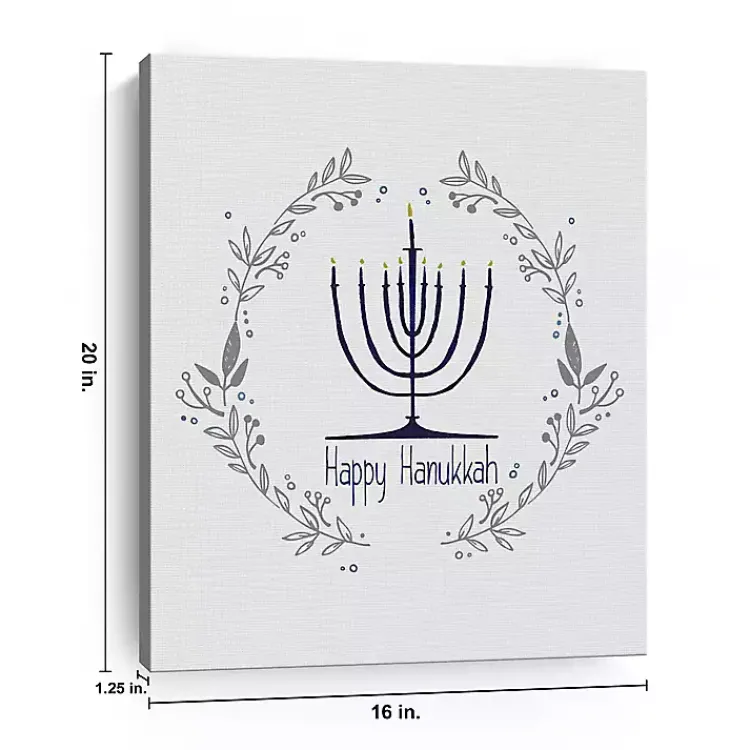 Hanukkah Decorations>Kirklands Home Happy Hanukkah Menorah Canvas Art Print