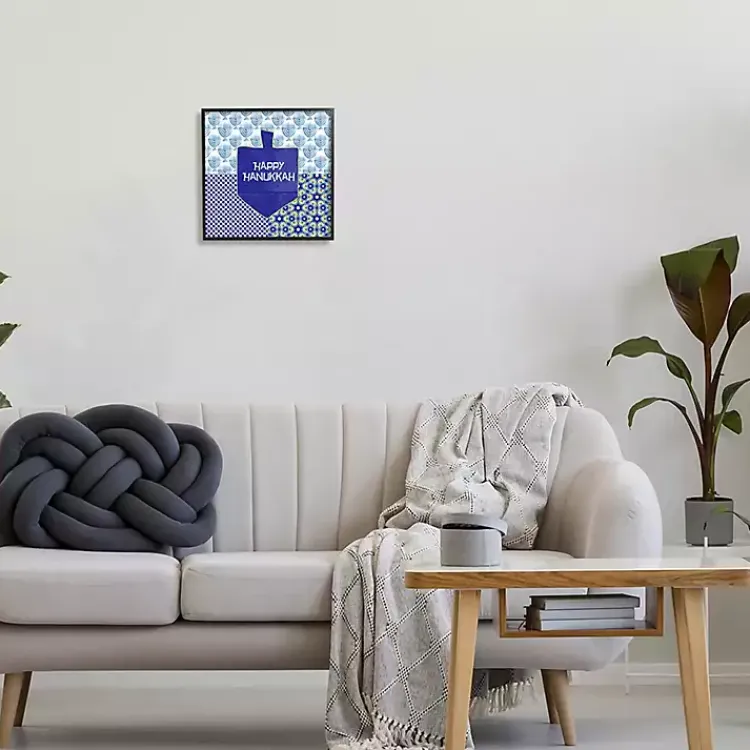 Hanukkah Decorations>Kirklands Home Happy Hanukkah Patterned Wall Plaque