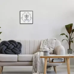 Hanukkah Decorations>Kirklands Home Happy Hanukkah Wreath Framed Art Print