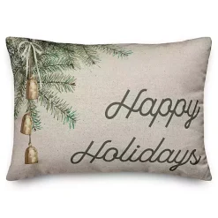 Christmas Pillows>Kirklands Home Happy Holidays Bells Christmas Pillow Green