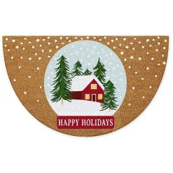 Outdoor Christmas Decorations>Kirklands Home Happy Holidays Half Circle Coir Doormat