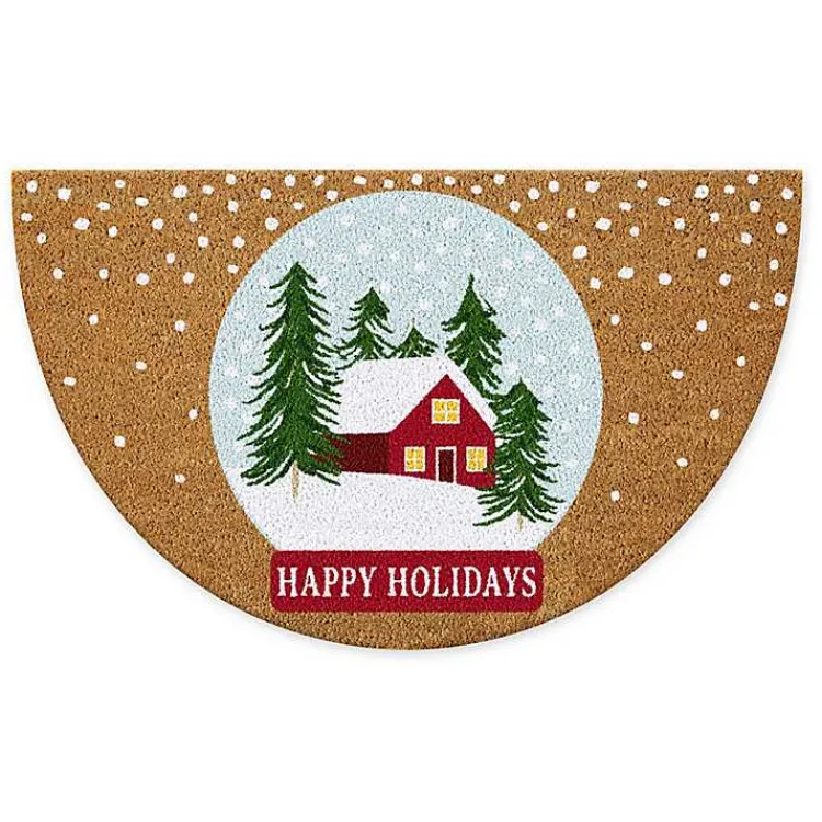 Outdoor Christmas Decorations>Kirklands Home Happy Holidays Half Circle Coir Doormat