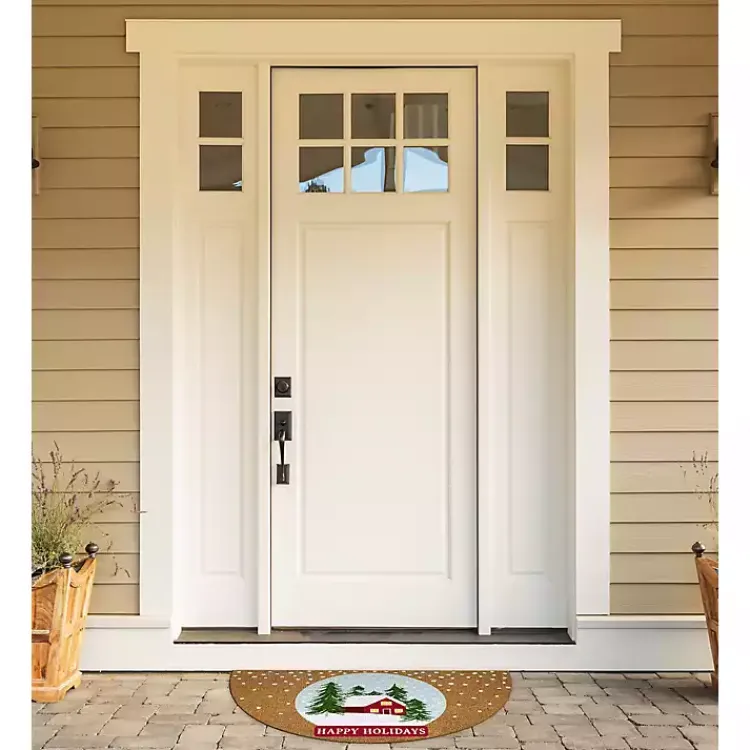 Outdoor Christmas Decorations>Kirklands Home Happy Holidays Half Circle Coir Doormat