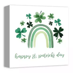 St Patricks Day Decorations>Kirklands Home Happy St. Patrick's Day Rainbow Canvas Art Print