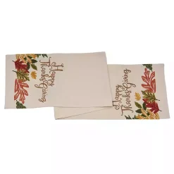 Fall>Kirklands Home Happy Thanksgiving Beaded Table Runner