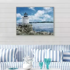 Kirklands Home Harbor Watch Framed Canvas Art Print Clearance