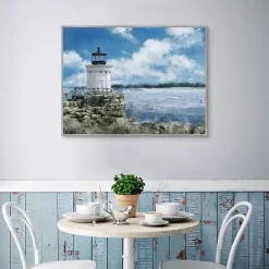 Kirklands Home Harbor Watch Framed Canvas Art Print Clearance