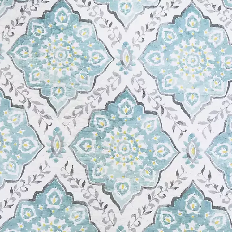 Kirklands Home Harlen Mosaic 3-pc. Full/Queen Quilt Set Blue New
