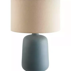 Kirklands Home Harmonie Blue Ceramic Table Lamp Tan Outlet