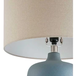 Kirklands Home Harmonie Blue Ceramic Table Lamp Tan Outlet