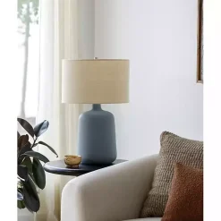 Kirklands Home Harmonie Blue Ceramic Table Lamp Tan Outlet