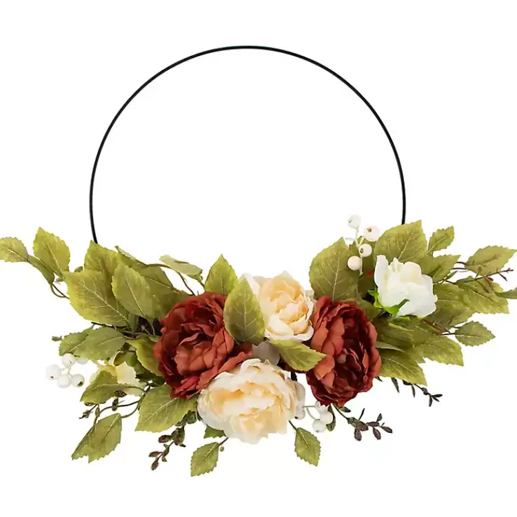 Fall>Kirklands Home Harvest Floral Half Wreath