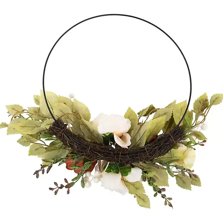 Fall>Kirklands Home Harvest Floral Half Wreath