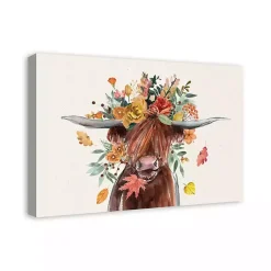 Fall>Kirklands Home Harvest Highland Cow Canvas Art Print