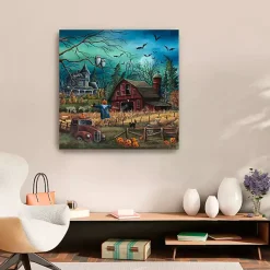 Halloween>Kirklands Home Haunted Farm Canvas Art Print, 30x30