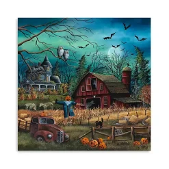 Halloween>Kirklands Home Haunted Farm Canvas Art Print, 40x40