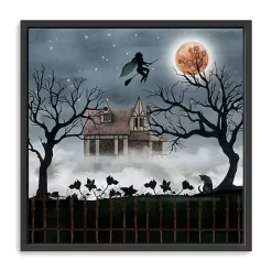 Halloween>Kirklands Home Haunted House Flying Canvas Wall Art