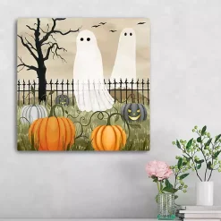 Halloween>Kirklands Home Haunted Pumpkin Patch Halloween Wall Plaque
