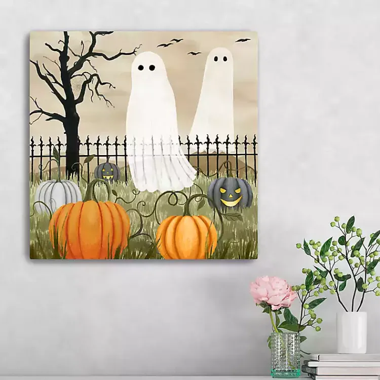 Halloween>Kirklands Home Haunted Pumpkin Patch Halloween Wall Plaque