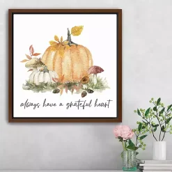 Fall>Kirklands Home Have a Grateful Heart Framed Canvas Art Print