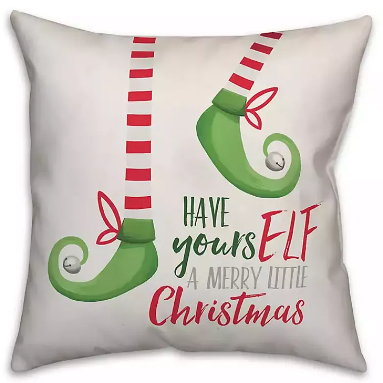Christmas Pillows>Kirklands Home Have Yours Elf Double Sided Pillow