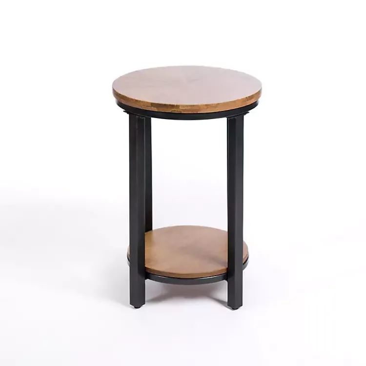 Kirklands Home Hayden Wood and Gunmetal Accent Table Hot