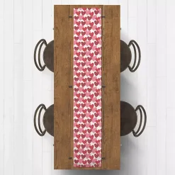 Valentines Day Decorations>Kirklands Home Heart Pattern Cotton Twill Valentine's Runner