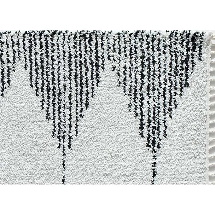 Kirklands Home Heath Black and White Moon Area Rug, 8x10