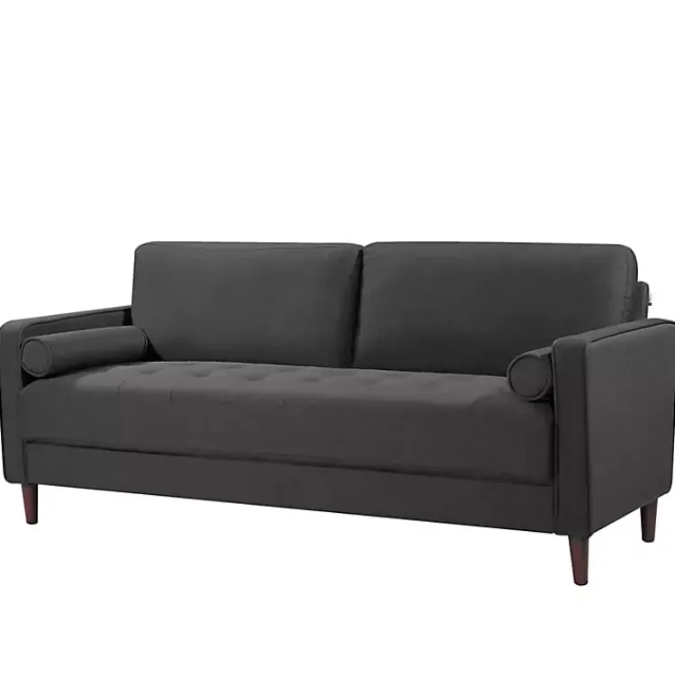 Kirklands Home Heather Chelsea Modern Sofa Gray Clearance