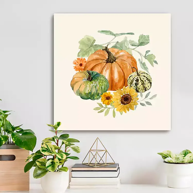 Fall>Kirklands Home Heirloom Harvest Canvas Wall Plaque