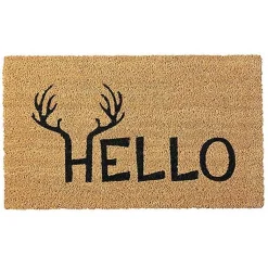 Kirklands Home Hello Antlers Doormat Brown Discount