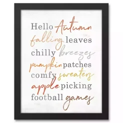 Fall>Kirklands Home Hello Autumn Framed Canvas Art Print