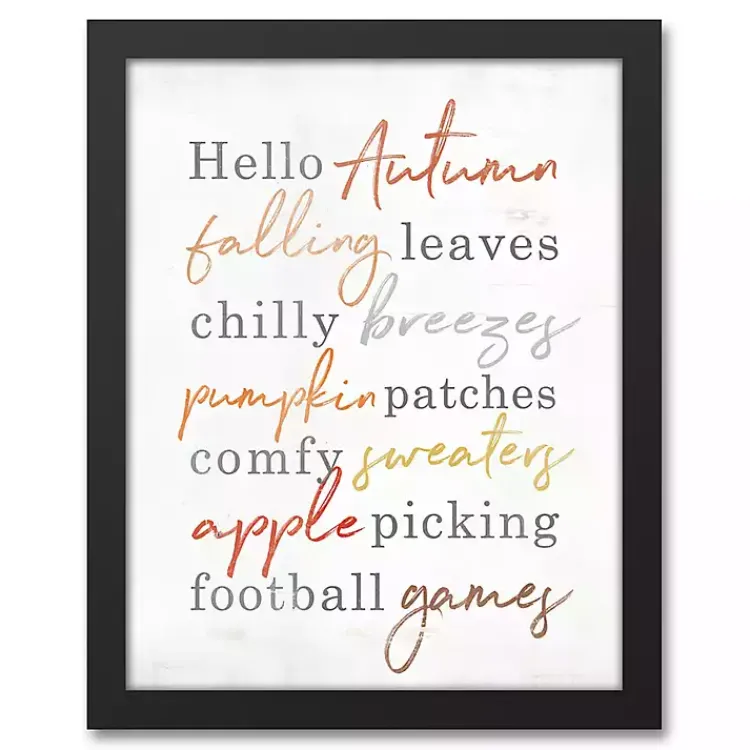Fall>Kirklands Home Hello Autumn Framed Canvas Art Print