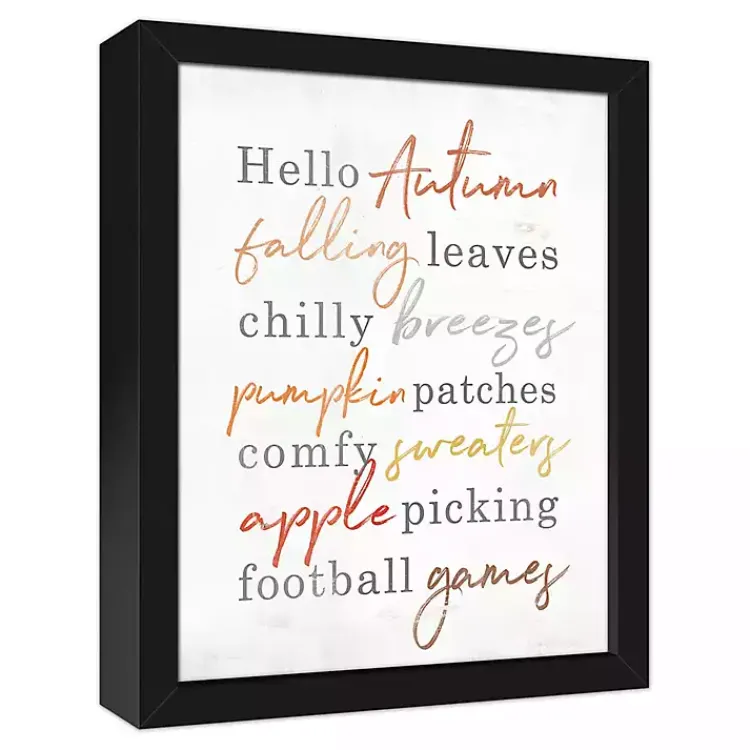 Fall>Kirklands Home Hello Autumn Framed Canvas Art Print