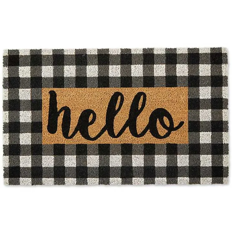 Kirklands Home Hello Buffalo Check Doormat Discount