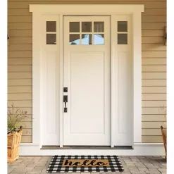 Kirklands Home Hello Buffalo Check Doormat Discount